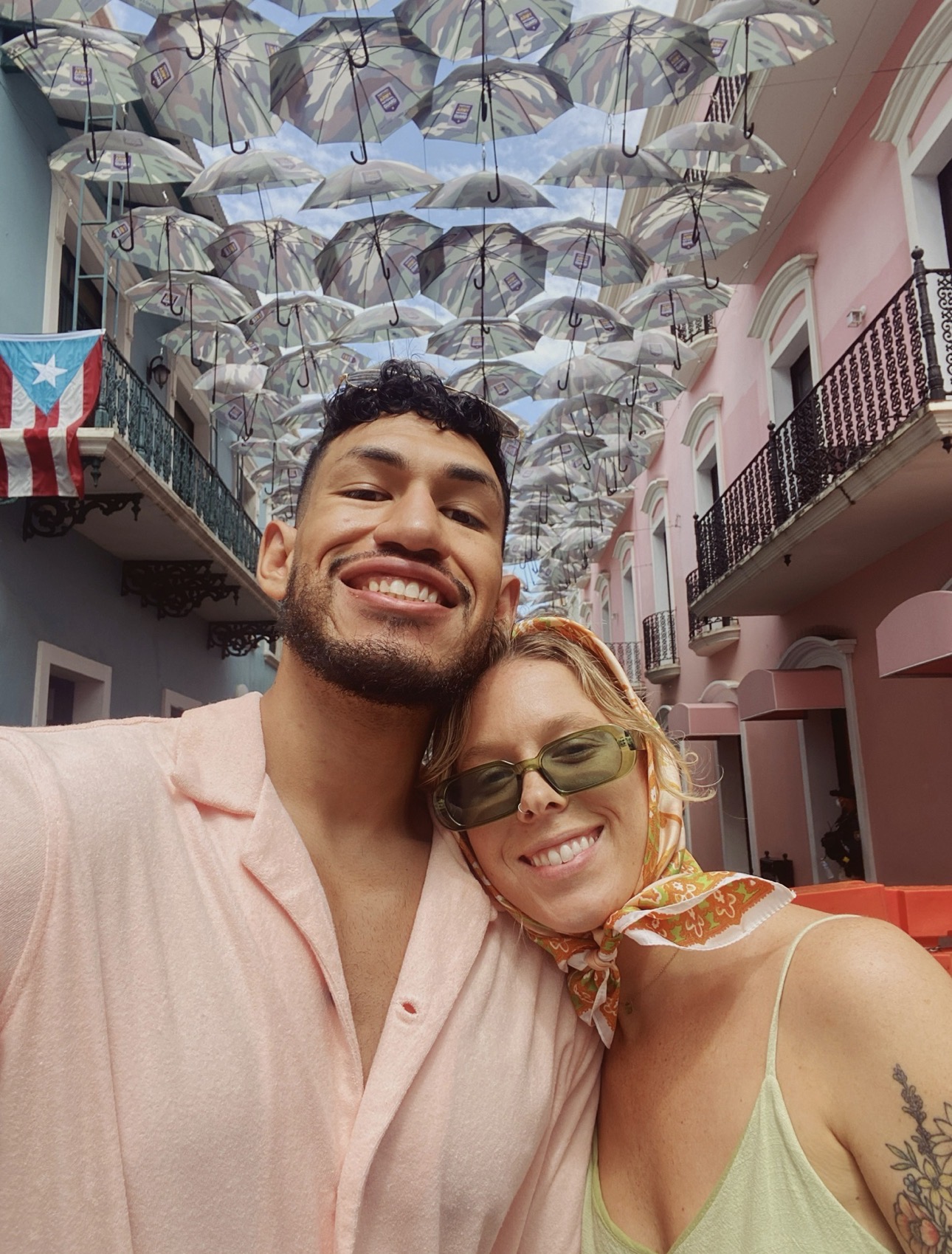 Under the umbrellas in Old San Juan